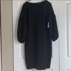 Eloquii Puff Sleeve Black Dress